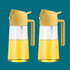 Flacons distributeur d'huile d'olive 2 en 1 de 500 ml, réservoir de pulvérisation d'huile de cuisson, barbecue, pâtisserie, pique-nique Gadgetsdecooking