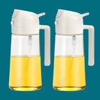 Flacons distributeur d'huile d'olive 2 en 1 de 500 ml, réservoir de pulvérisation d'huile de cuisson, barbecue, pâtisserie, pique-nique Gadgetsdecooking