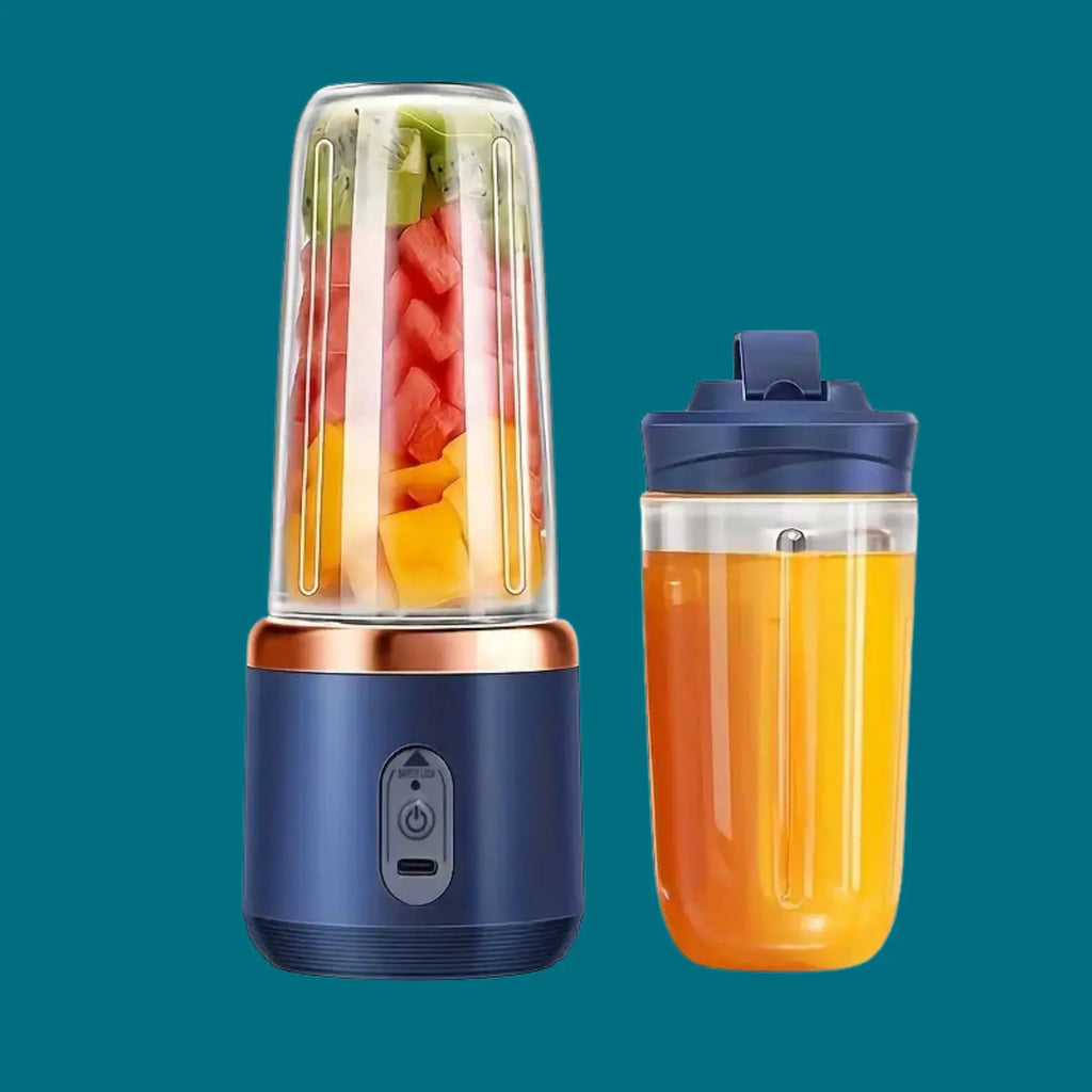 Blender Portable, 400ML Smoothie Mixer avec Tasses, Brosses et 6 Lames, Mixeur Portable, Mini Blender Smoothie pour la Préparation de Milk-Shakes, jus de Fruits, Smoothies Gadgetsdecooking