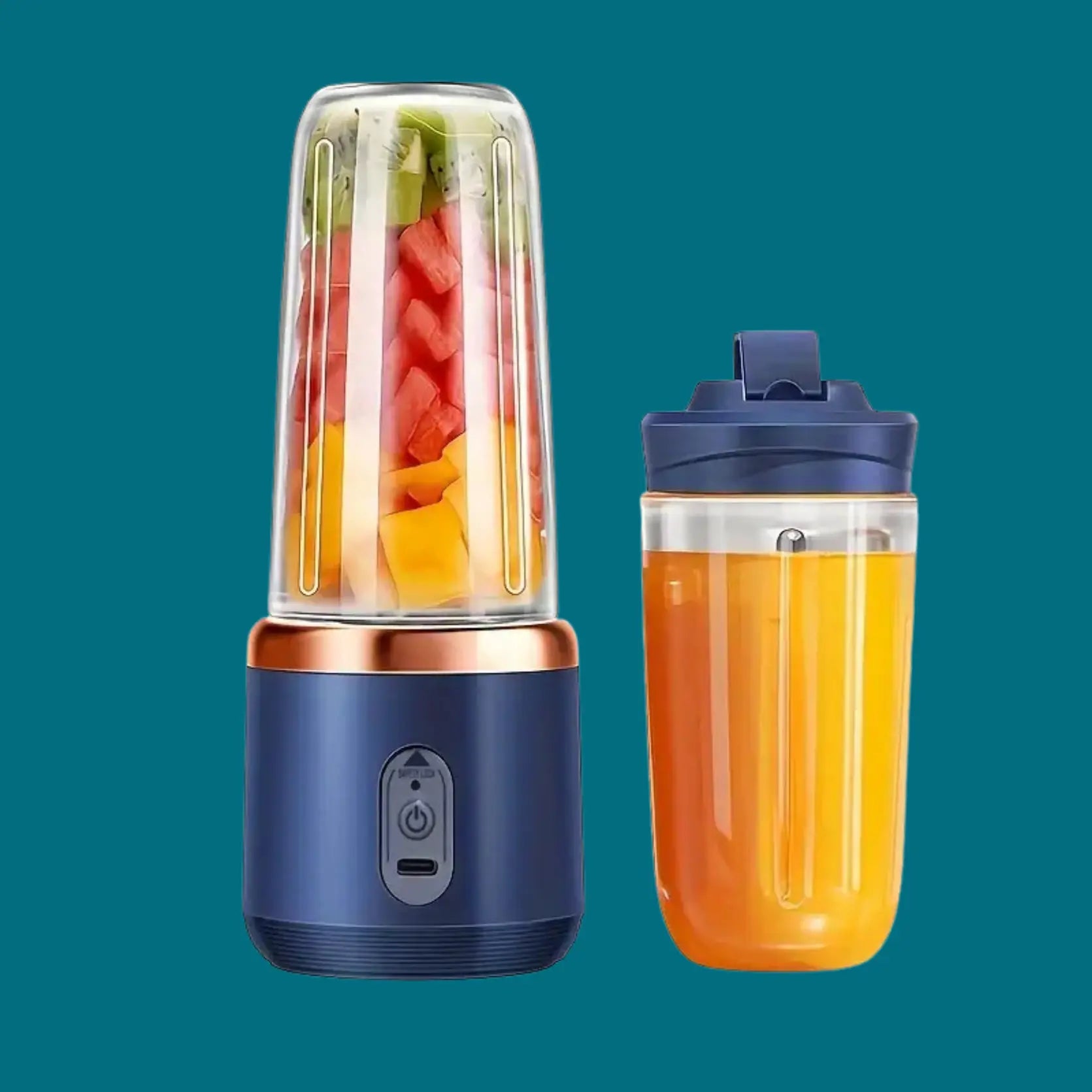 Blender Portable, 400ML Smoothie Mixer avec Tasses, Brosses et 6 Lames, Mixeur Portable, Mini Blender Smoothie pour la Préparation de Milk-Shakes, jus de Fruits, Smoothies Gadgetsdecooking