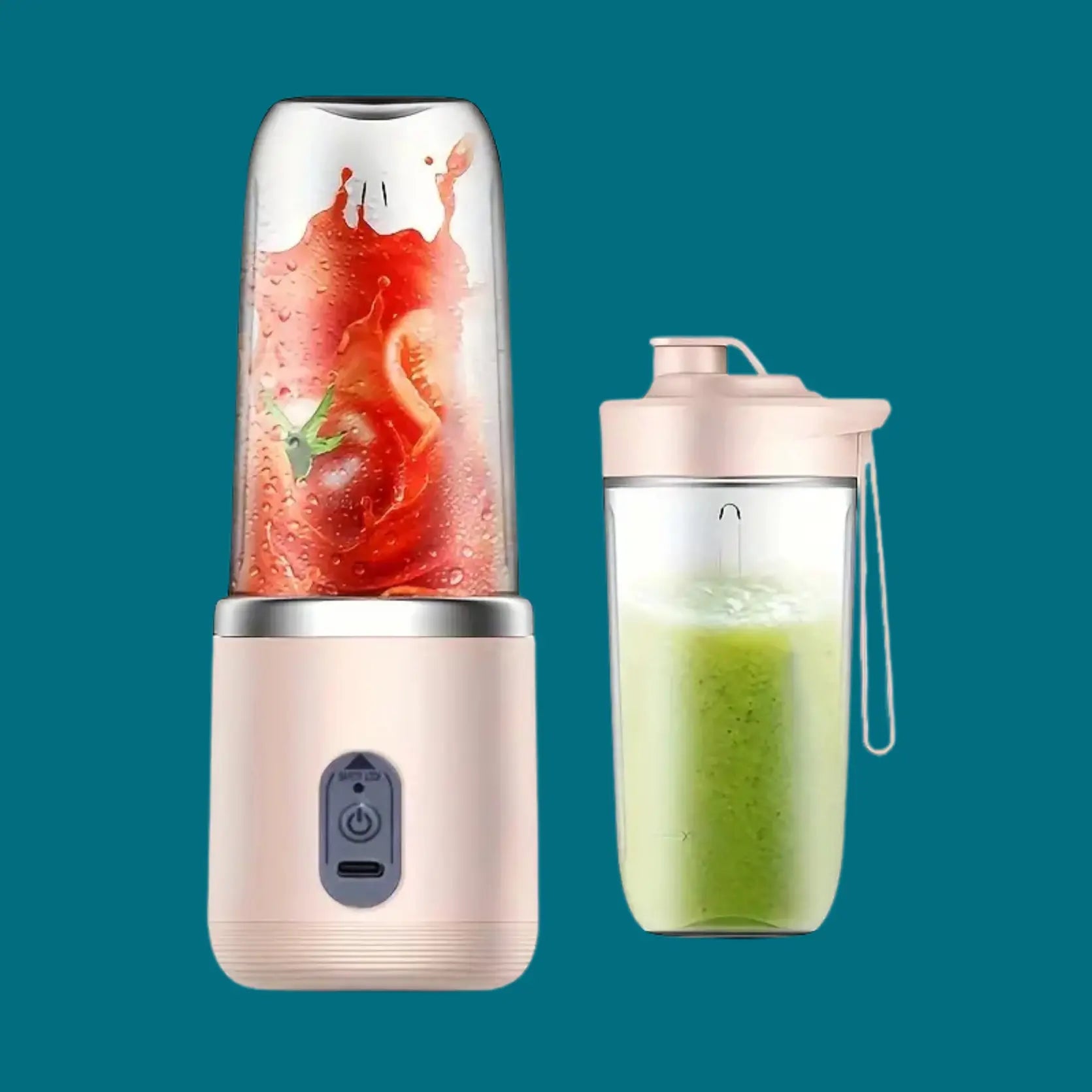 Blender Portable, 400ML Smoothie Mixer avec Tasses, Brosses et 6 Lames, Mixeur Portable, Mini Blender Smoothie pour la Préparation de Milk-Shakes, jus de Fruits, Smoothies Gadgetsdecooking